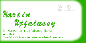 martin ujfalussy business card